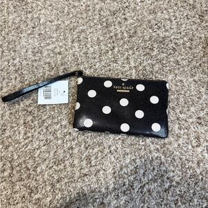 Kate Spade Black and White Polka Dot Wristlet
